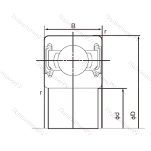 Подшипник шариковый радиальный 63/28-2NKE