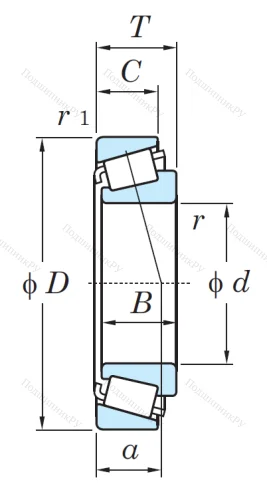 Конический роликовый подшипник HI-CAP 33208 JR-1 от производителя  KOYO