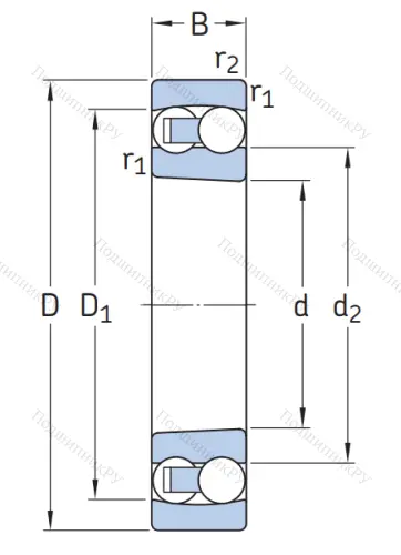 Двухрядный шариковый подшипник 1309 EKTN 9/C 3 от производителя  SKF