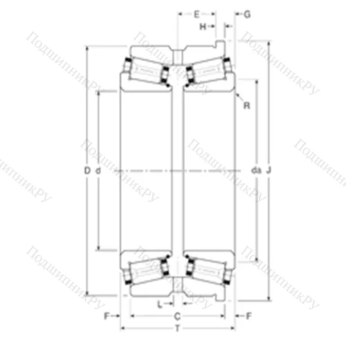 Подшипник роликовый радиально-упорный 181111X/181200XH