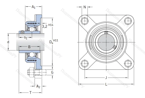 Подшипниковый узел FYK 40 TF в Владикавказе