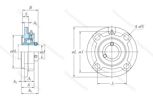 Подшипниковый узел UCFC 207 J в Владикавказе