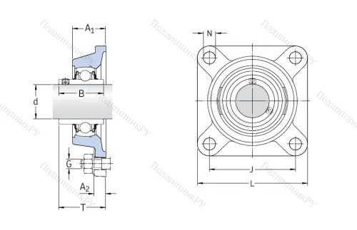 Подшипниковый узел FY 40 TF в Владикавказе
