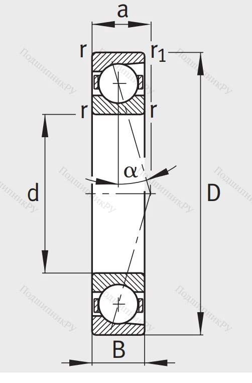 Сверхточный подшипник B 7010 CTP 4SUL
