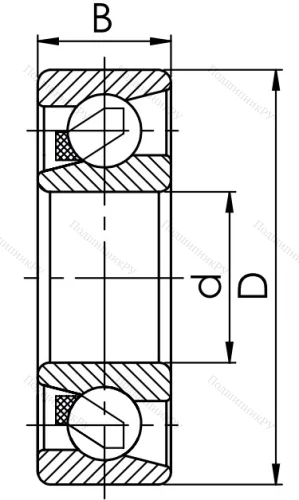 Радиально-упорный шариковый подшипник 7207 C (36207 Е ГОСТ) в Владикавказе