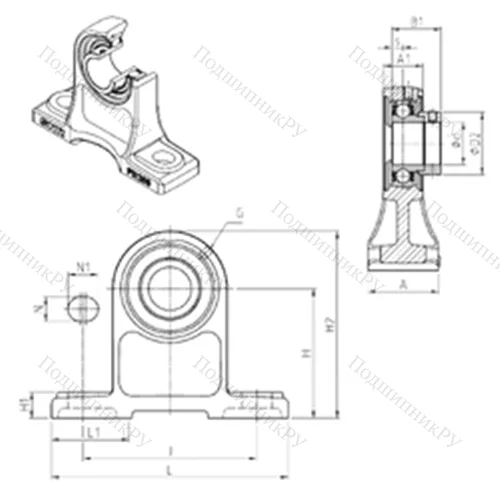 Подшипниковый узел шариковый радиальный ESPH 203