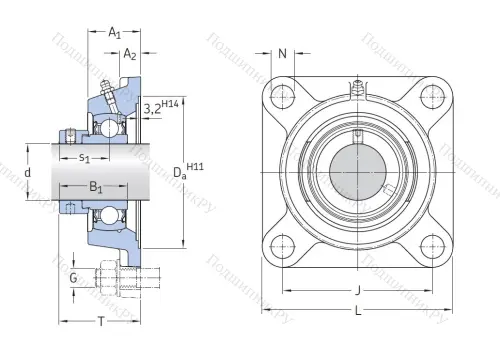 Подшипниковый узел FY 30 FM в Владикавказе