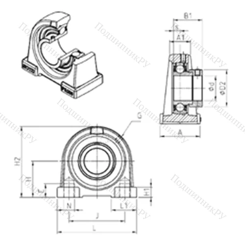 Подшипниковый узел шариковый радиальный ESPA 205