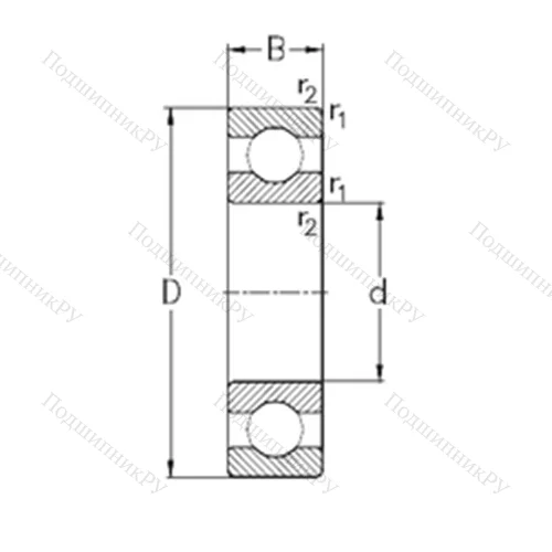 Подшипник шариковый радиальный 6252-M