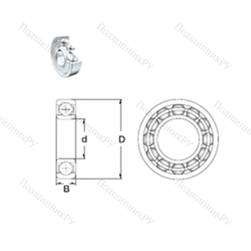 Подшипник шариковый радиальный S 6007-2Z