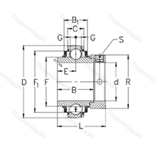 Подшипник шариковый радиальный GE 25-KRRB