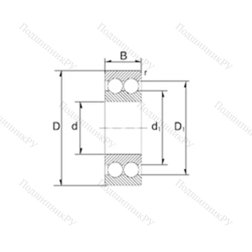 Подшипник шариковый радиально-упорный 3807