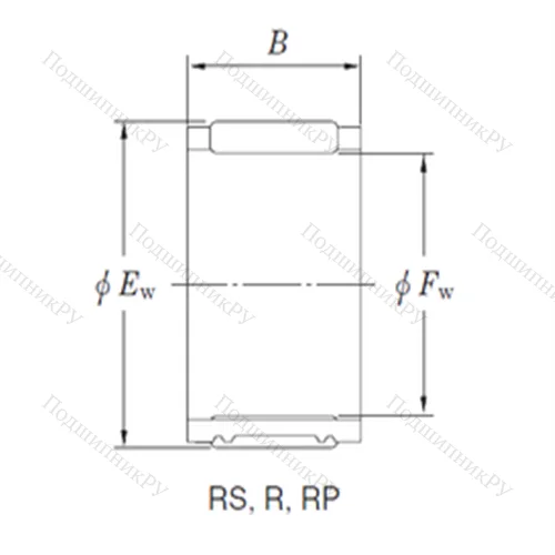 Подшипник игольчатый радиальный RF 406032A