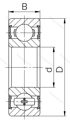 Шариковый однорядный подшипник 180304 (6304 2RS) в Владикавказе