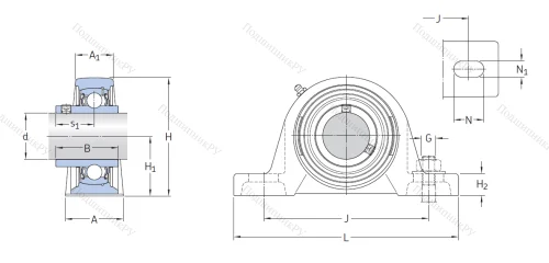 Подшипниковый узел SY 50 TF в Владикавказе