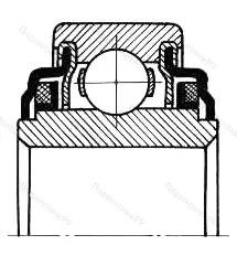 Модификация подшипника 420206 размер 30x62x16/24 от производителя  ГПЗ-1