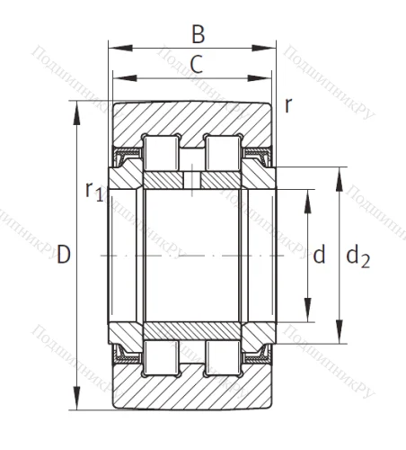 Подшипник PWTR 30 2RS XL от производителя  INA