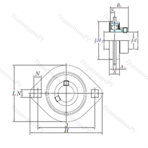 Подшипниковый узел шариковый радиальный SAPFL 201-8