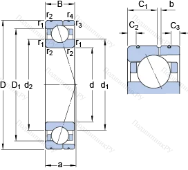 Подшипник 7028 CD/HCP 4AL