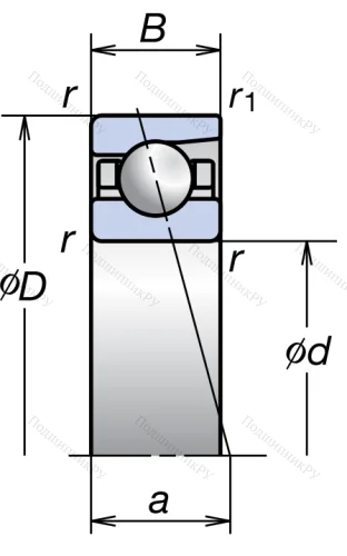 Сверхточный подшипник 7204 CTRDUMP 3 от производителя  NSK