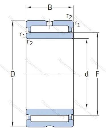Игольчатый подшипник NA 4904 от производителя  SKF