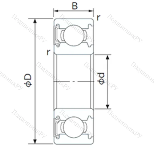Подшипник шариковый радиальный 6007NSE