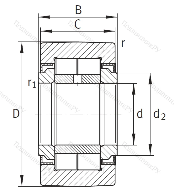 Игольчатый подшипник NUTR 1747 A