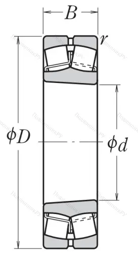 Сферический роликовый подшипник с конической посадкой на вал 22220 EAKE 4 от производителя  NSK