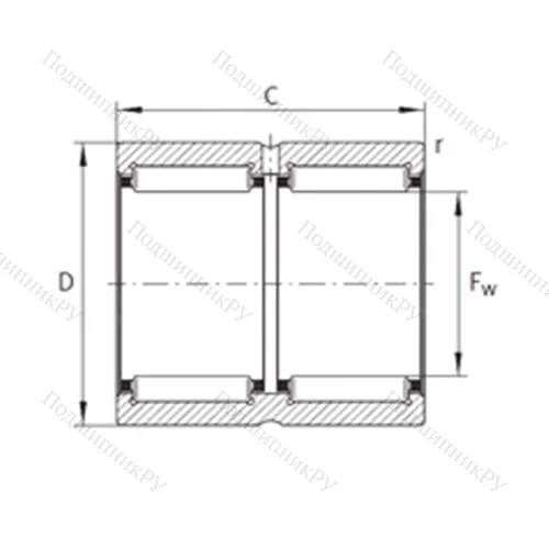 Подшипник игольчатый радиальный RNA 6916-ZW-XL