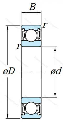 Однорядный шариковый подшипник 6224 2RS C 3 от производителя  KOYO