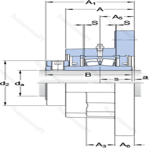 Фланцевые роликоподшипниковые узлы (стопорное кольцо, для дюймовых валов) FYR 3 7/16-3