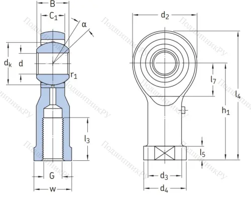 Наконечник штока с внутренней резьбой SILKAC 25 M в Владикавказе