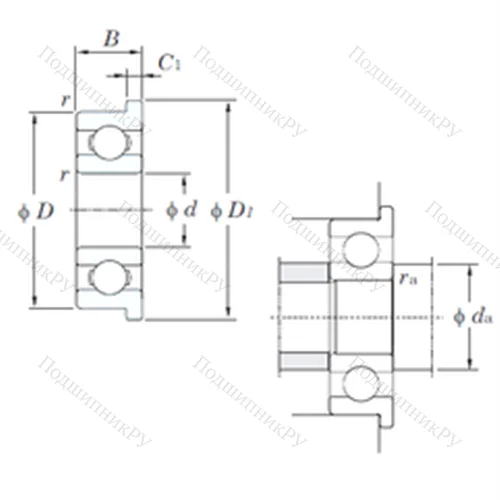 Подшипник шариковый радиальный MLF 8014
