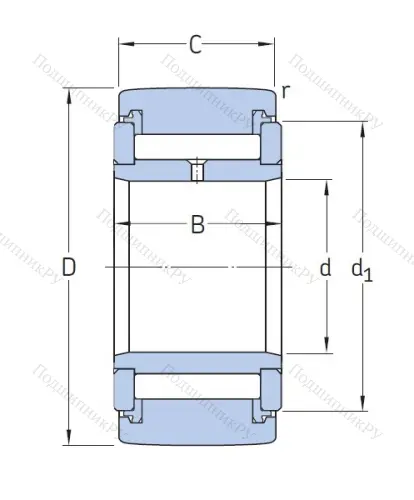 Игольчатый подшипник NATV 12 PP A от производителя  SKF