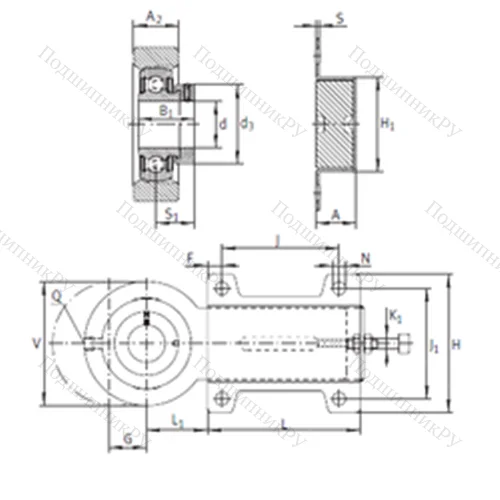Подшипниковый узел шариковый радиальный PHUSE 40