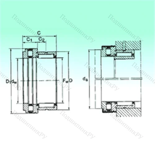 Подшипник комбинированный NKXR 45