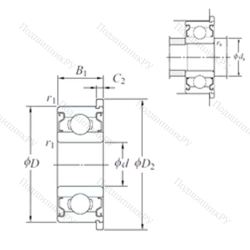Подшипник шариковый радиальный WMLFN 5010 ZZ