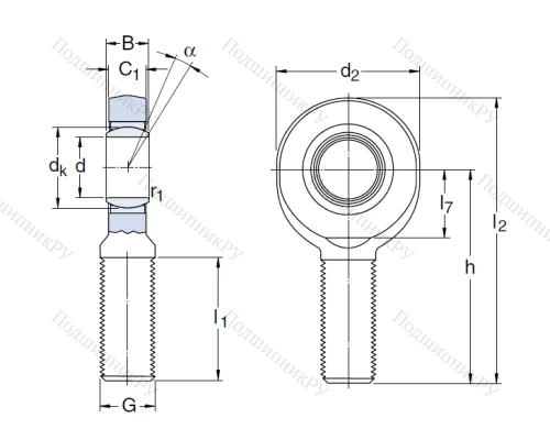 Наконечник штоков с внешней резьбой SA 10 E в Владикавказе