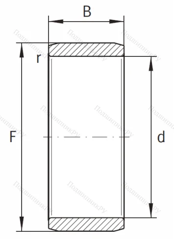 Игольчатый подшипник внутреннее кольцо IR 50x55x25 XL от производителя  INA