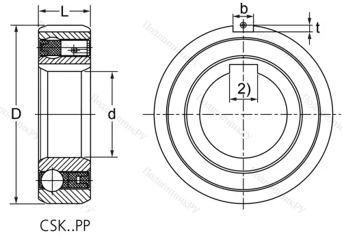 Подшипник обгонной муфты  CSK 25 PP в Владикавказе