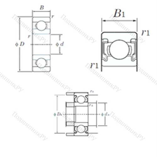 Подшипник шариковый радиальный W 689-2RU