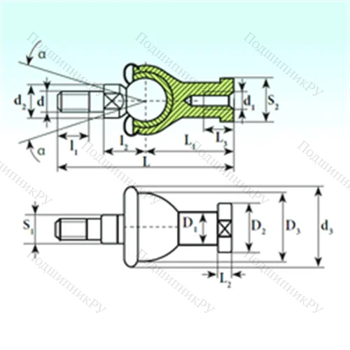 Подшипник скольжения сферический SQZ 14 C RS-1
