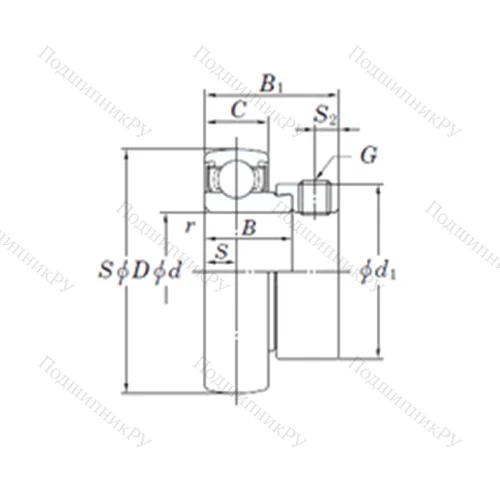 Подшипник шариковый радиальный SA 207-23 от производителя  KOYO