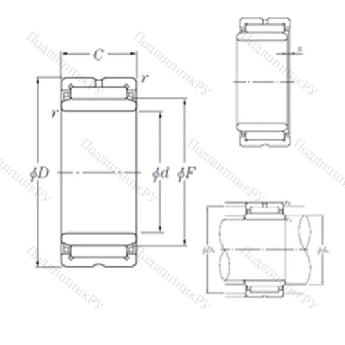 Подшипник игольчатый радиальный NK 55/25R+IR 50?55?25