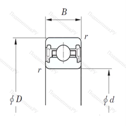 Подшипник шариковый радиальный KUC 090 2RD