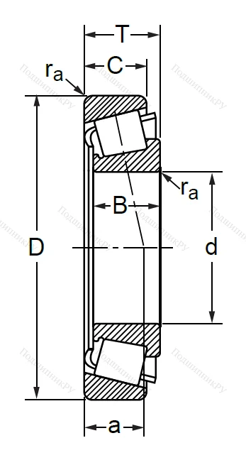 Конический роликовый подшипник 6-7515 А ()