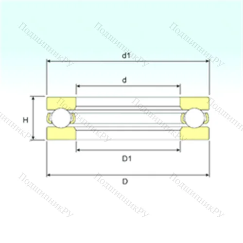 Подшипник шариковый упорный 51422 M