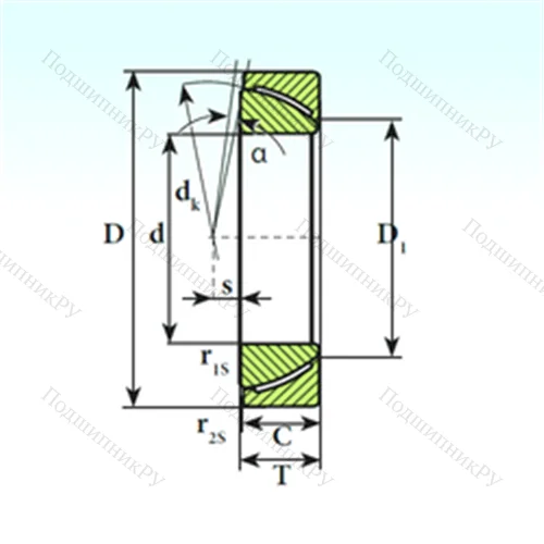 Подшипник скольжения сферический GAC 55 CP