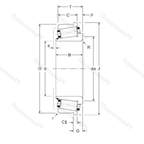 Подшипник роликовый радиально-упорный 382254X/382400XC