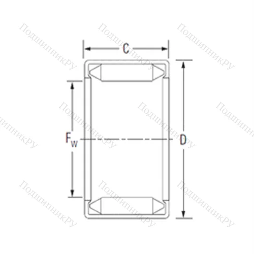 Подшипник игольчатый радиальный 30BM 3720